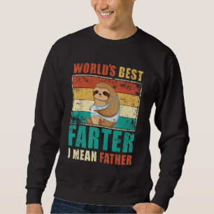 Mens Funny Papa Sloth Saying of the World Best Fur Sweatshirt