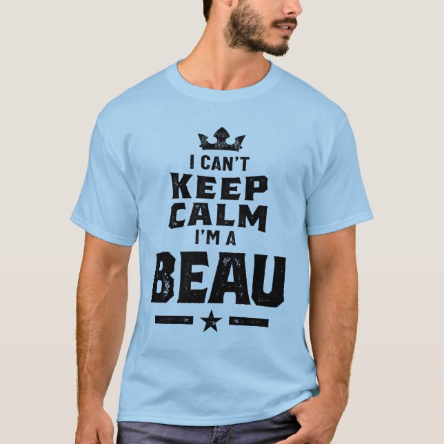 Mens Funny Personalised Name Beau T-Shirt (Front)