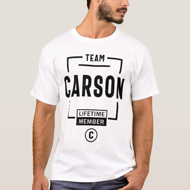 Mens Funny Personalised Name Carson T-Shirt (Front)