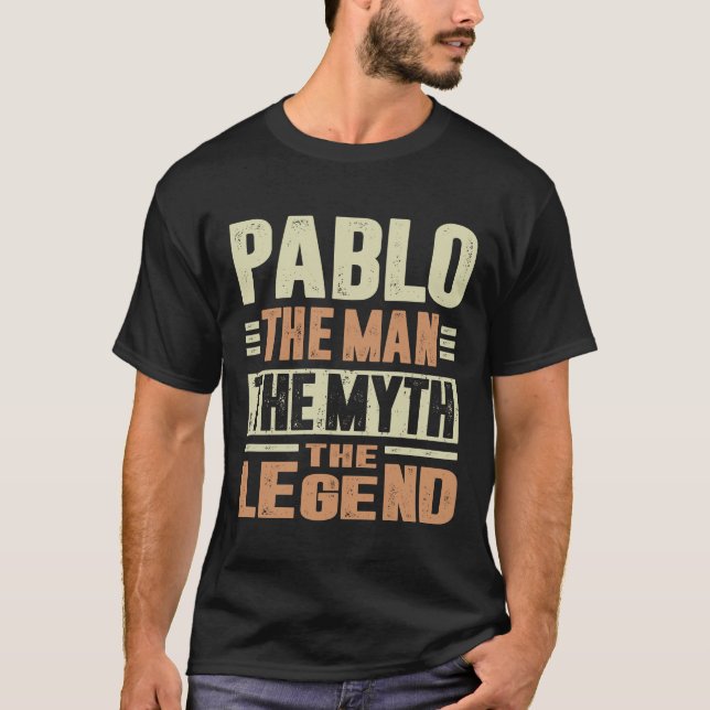 Mens Funny Personalised Name Pablo T-Shirt (Front)