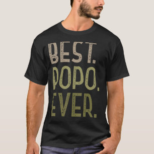Mens Funny Popo For Grandad Fathers Day Best Popo T-Shirt
