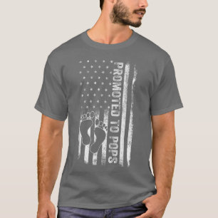 Mens Funny Promoted to Pops Est 2023 First Time Fa T-Shirt