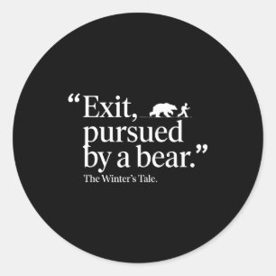 Mens Funny Quote Modern Minimalist  Classic Round Sticker