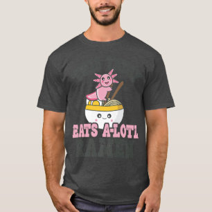 Mens Funny Ramen Loving Tatay Cute Axolotl Eating T-Shirt