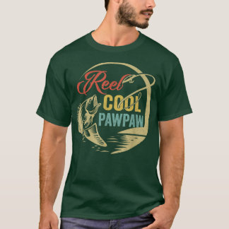 Mens Funny Reel Cool PawPaw Love Fishing  T-Shirt