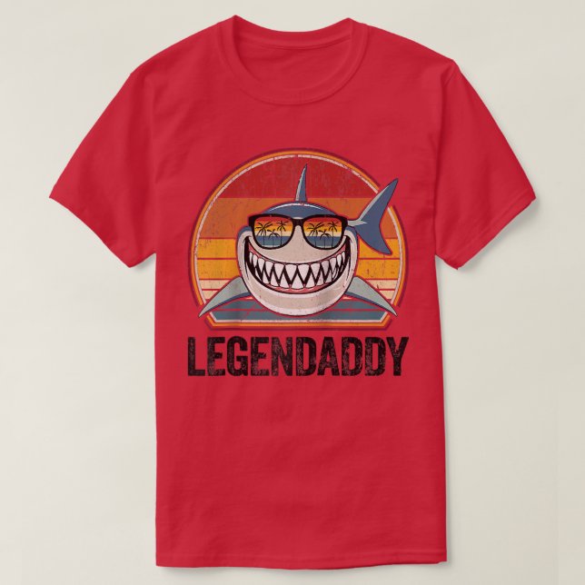Mens Funny Shark Tee Retro Legendaddy Dad Gifts Vi (Design Front)