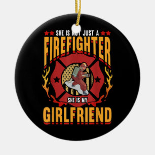 Mens Funny She Is Not Just A Firefighter She Is Ceramic Tree Decoration