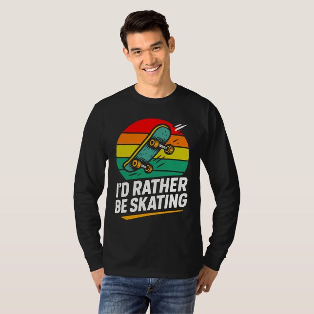 Mens funny skateboarding  T-Shirt (Front Full)