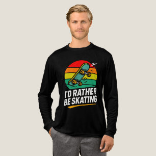 Mens funny skateboarding Tri-Blend shirt