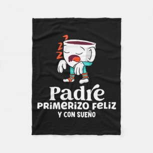 Mens Funny Spanish Announcing Pregnancy Baby New D Fleece Blanket
