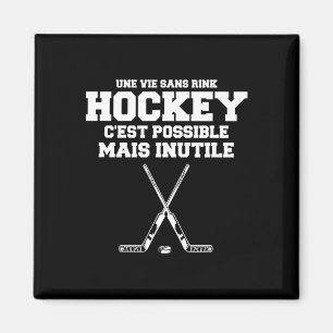 Mens Funny Sports Hockey Quote For Ice Hockey Play Magnet
