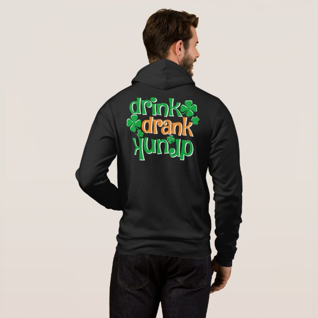 Mens funny St.Patrick’s Day  Hoodie (Back Full)