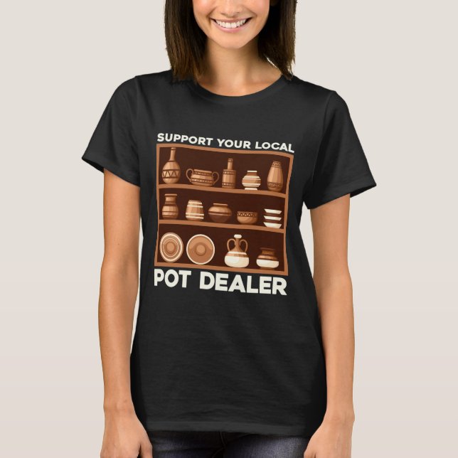 Mens funny support local pot dealer terracotta T-Shirt (Front)