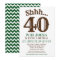 Mens Funny Surprise Party Invitation Brown Green