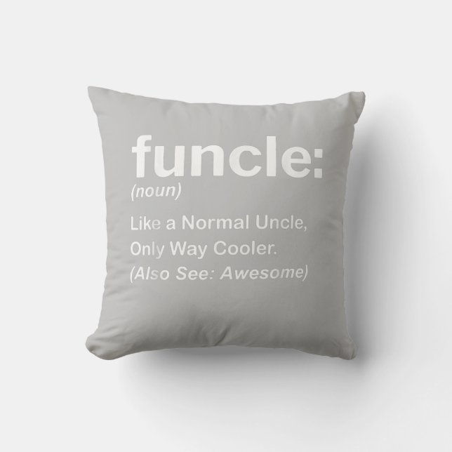Mens Funny Uncle Shirt Mens Funcle Definition Gift Cushion (Front)