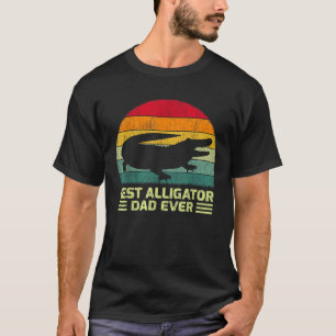 Mens Funny Vintage Best Alligator Dad Ever Father T-Shirt