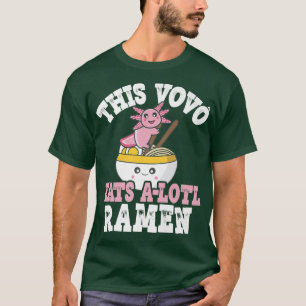 Mens Funny Vovo Ramen Axolotl Pun This Vovo Eats A T-Shirt