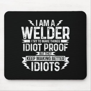 Mens Funny Welder & Apparel Tank Top Mouse Pad