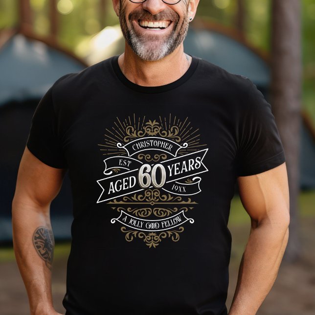 Mens Funny Whiskey 60th Birthday T-Shirt (Creator Uploaded)