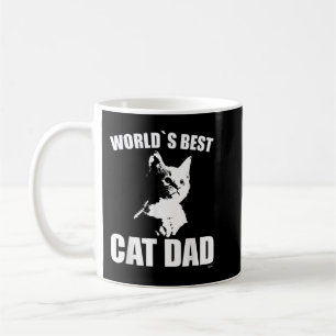 Mens funny WORLD`S BEST CAT DAD KITTEN SHIRT Coffee Mug