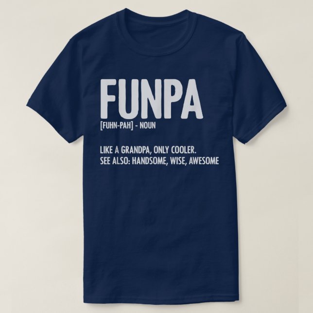 Mens Funpa Definition Father's Day for Funny Grand T-Shirt (Design Front)