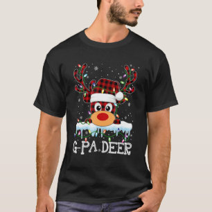 Mens G Pa Deer Christmas Red Plaid Reindeer Xmas F T-Shirt