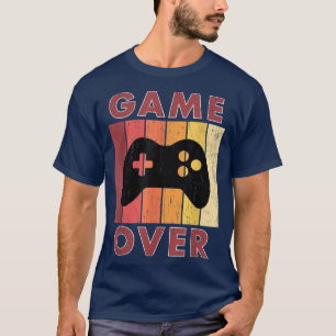Mens Game Over Funny Vintage Groom Bachelor Party  T-Shirt