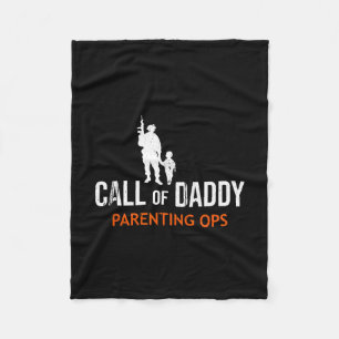 Mens Gamer Dad Call Of Daddy Parenting Ops Father' Fleece Blanket