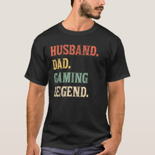 Mens Gamer Dad Husband Dad Video Game Legend Fathe T-Shirt
