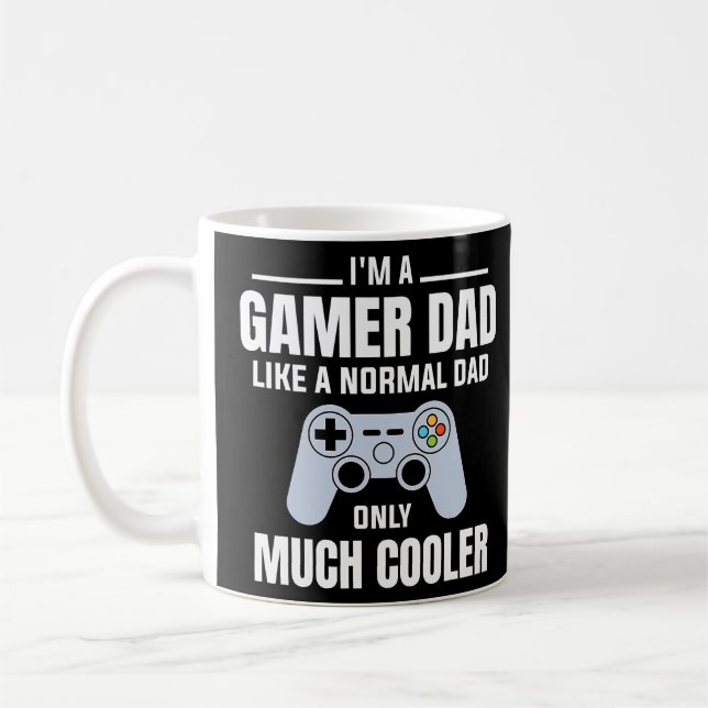Mens Gamer Dad Like A Normal Dad - Video Game Fath Coffee Mug (Left)