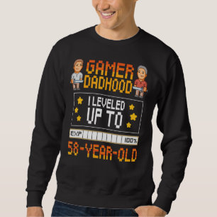 Mens Gamer Dadhood Levelled Up To 58 Year Old 58th Sweatshirt