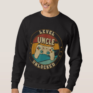 Mens Gamer New Uncle Dad Mum Baby Announcement Pre Sweatshirt