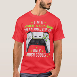 Mens Gamer Stepdad Gaming Fathers Day Video Game T-Shirt