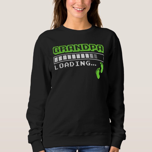 Mens Gaming Grandpa Loading Levelled Up To Grandpa Sweatshirt (Front)
