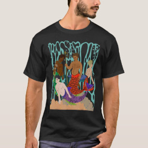 Mens Gay Theme Mermen Four Handsome Ethnic Merman T-Shirt