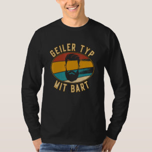 Mens Geilertypmitbart Beard Carrier Retro Geiler T-Shirt