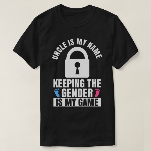 Mens Gender Reveal Design for a Keeper of the Gend T-Shirt (Design Front)