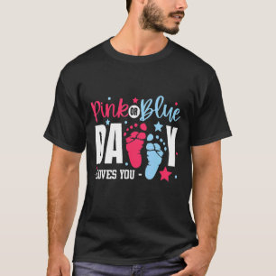 Mens Gender Reveal Pregnancy Pink Or Blue Daddy Lo T-Shirt