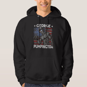 Mens George Pumpington Washington Muscles Bro 4th Hoodie