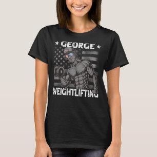 Mens George Weightlifting Washington Bro 4th of Ju T-Shirt