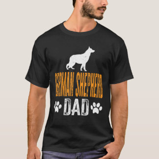 Mens German Shepherd Dad Gift Dog Daddy Father Day T-Shirt