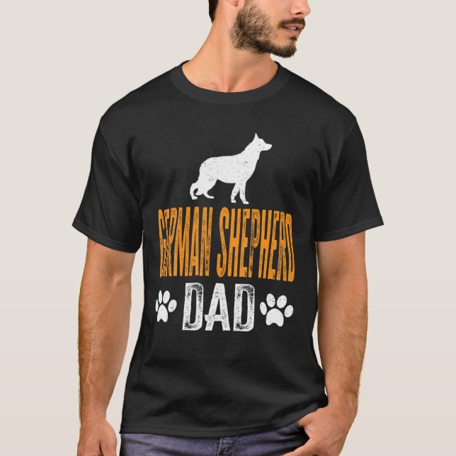 Mens German Shepherd Dad Gift Dog Daddy Father Day T-Shirt (Front)