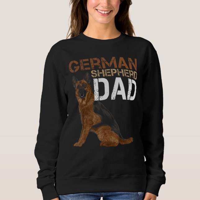 Mens German Shepherd Dad Owner Shepard German Dog  Sweatshirt (Front)