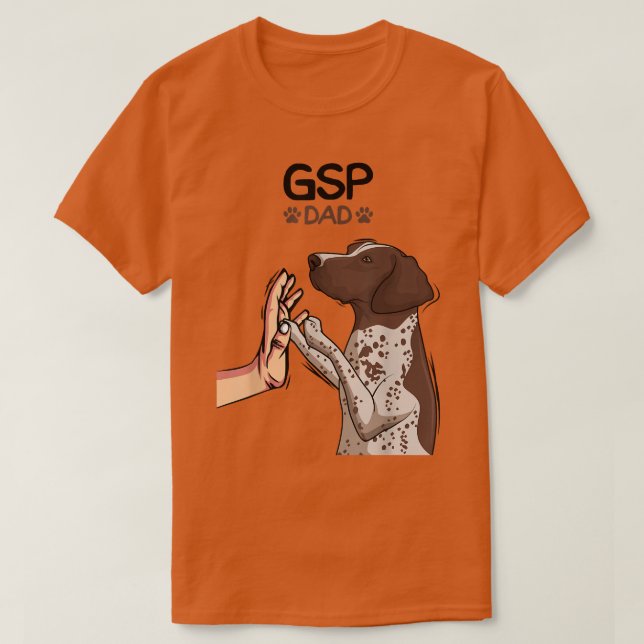 Mens German Shorthaired Pointer GSP Dog Dad  T-Shirt (Design Front)