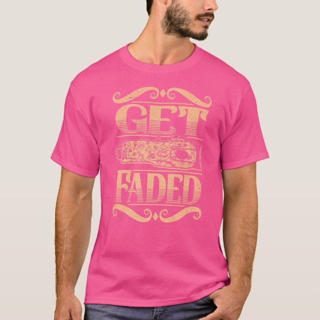 Mens Get Faded Barber Barbershop Hair Style Hairst T-Shirt (Front)