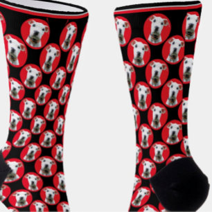 Mens Gift Fathers Day Personalised Dog Photo Face Socks