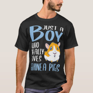 Mens Gift Just A Boy Who Really Loves Guinea Pigs T-Shirt
