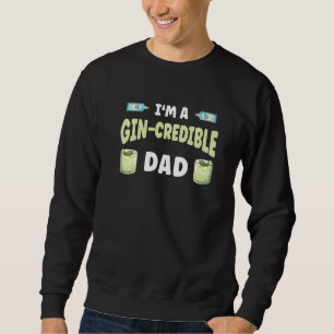 Mens Gin Credible Dad Gin Cocktail  Men Alcohol Gi Sweatshirt