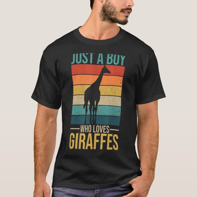 Mens Giraffe For A Giraffe Boy T-Shirt (Front)