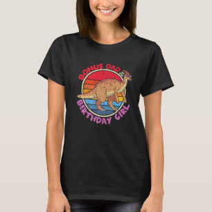 Mens Girl Birthday I Bonus Dad Parasaurolophus I F T-Shirt
